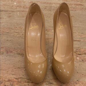 Christian Louboutin Nude Patent Leather Heels